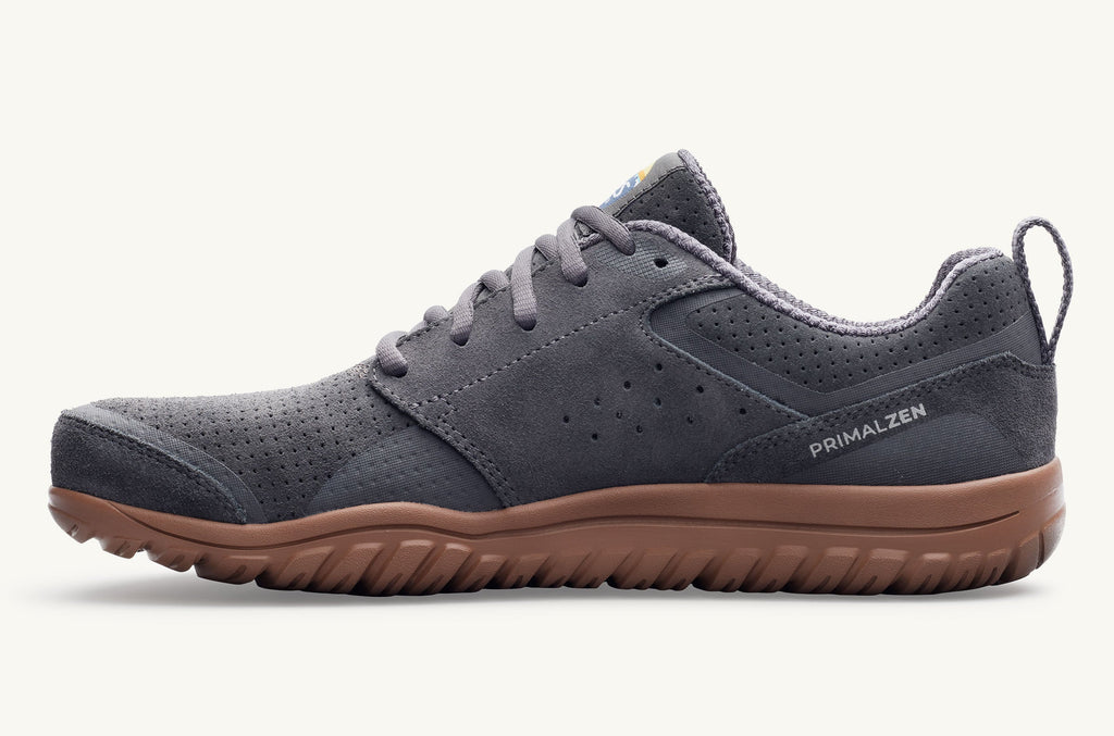 Primal Zen Lems Daim Baskets Femme Grise Foncé | VDR7174UO