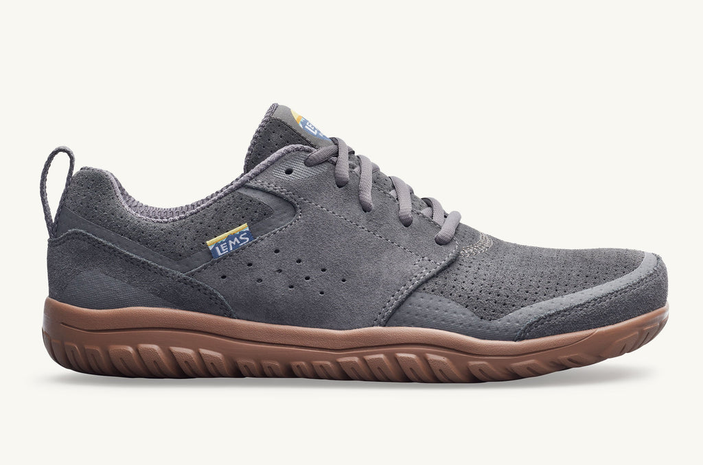 Primal Zen Lems Daim Baskets Femme Grise Foncé | VDR7174UO